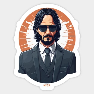 John Wick With his trademark black suit Sticker